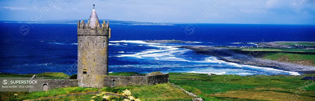 Castle On The Coast, Doonagore Castle, The Burren, County Clare, Republic Of Ireland