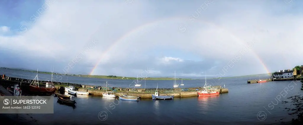Rainbow Over Harbour, Roundstone, Ireland