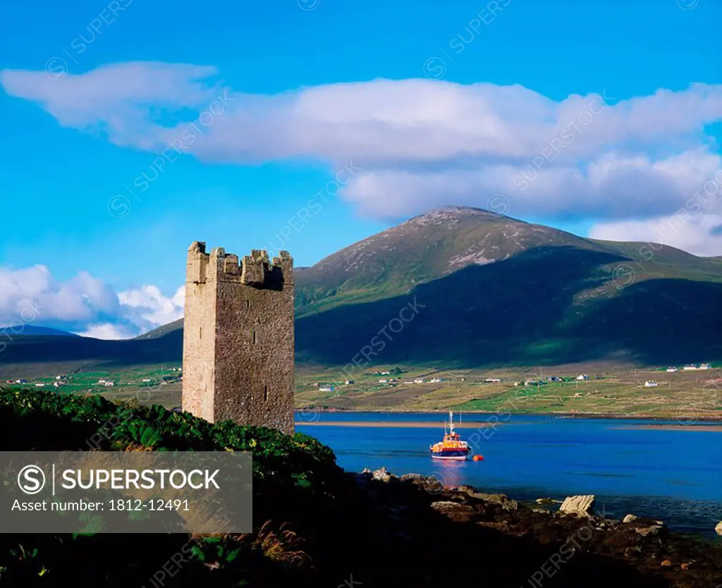Carrickkildavnet Castle, Achill Island Co Mayo, Ireland