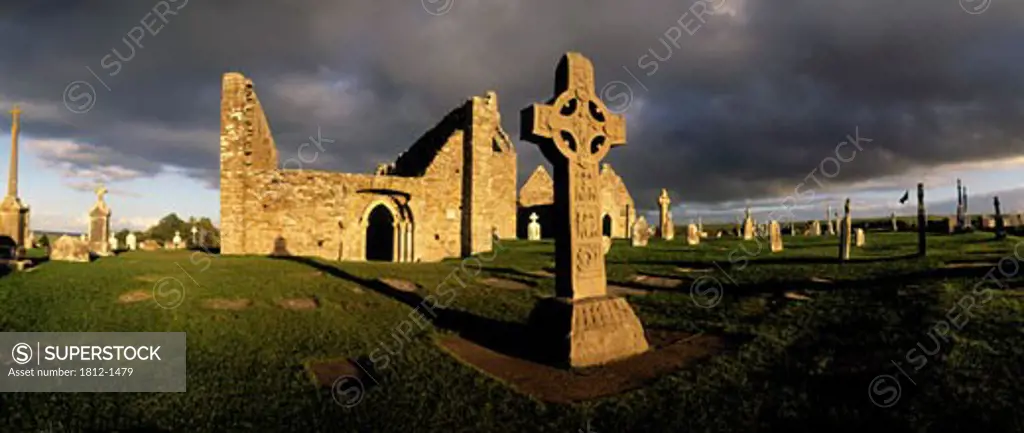 Clonmacnoise Monastery, Co Offaly, Ireland, Cross of the Scriptures high cross