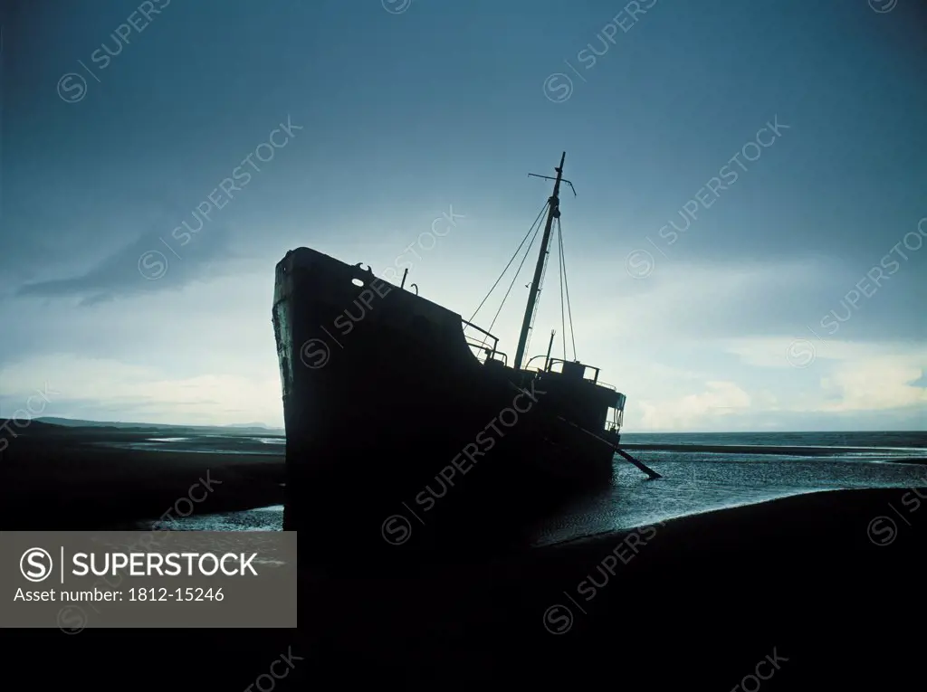 Shipwreck At Baltray Beach, Co Louth, Ireland