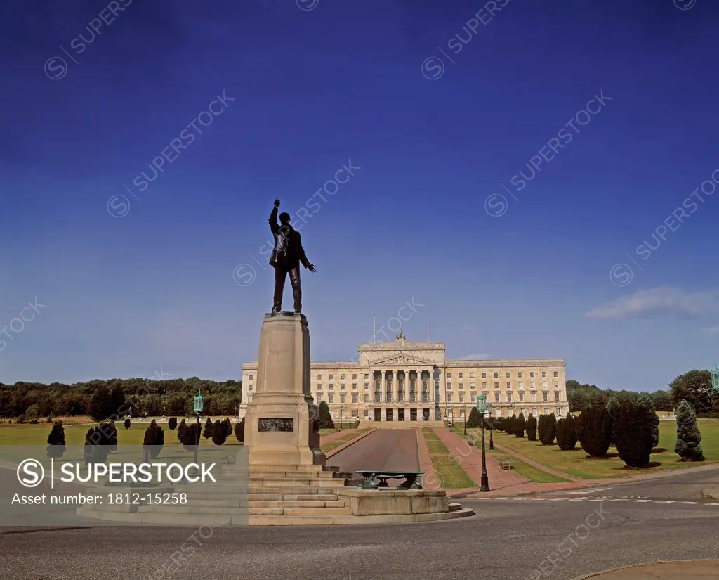Statue Of Edward Carson In Front Of The Parliament Buildings, Belfast, Northern Ireland
