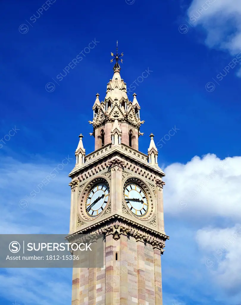 Low Angle View Of A Clock Tower, Albert Memorial Clock, Belfast, Northern Ireland