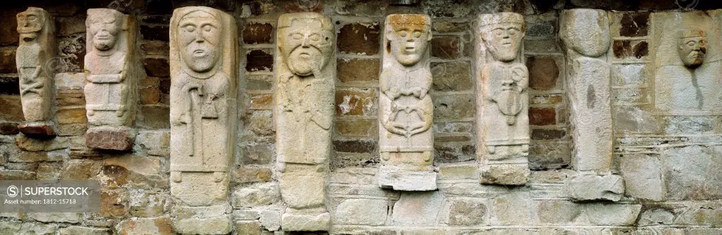 Statues On A Stone Wall, Lough Erne, County Fermanagh, Northern Ireland