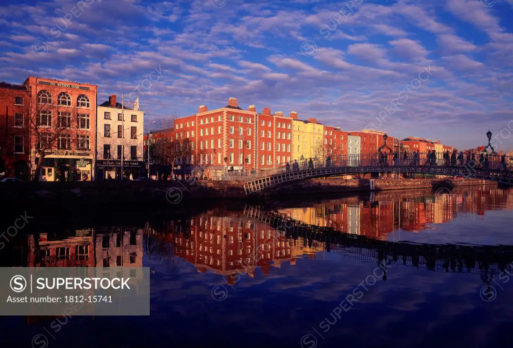River Liffey And Halfpenny, Bridge, Dublin, Ireland