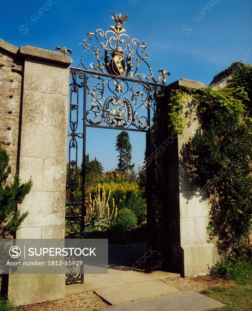 Wrought Iron Gate, Walled Garden, Powerscourt Gardens, Co Wicklow, Ireland