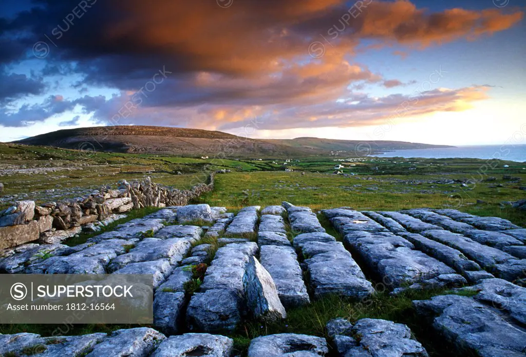 The Burren, Fanore, County Clare, Ireland; Limestone Covered Landscape