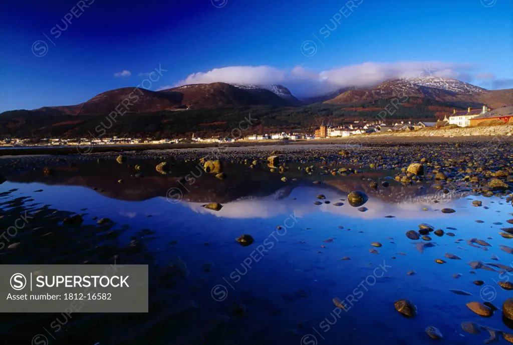 Newcastle Coast And Mountains Of Mourne, County Down, Ireland; Coastal Seascape