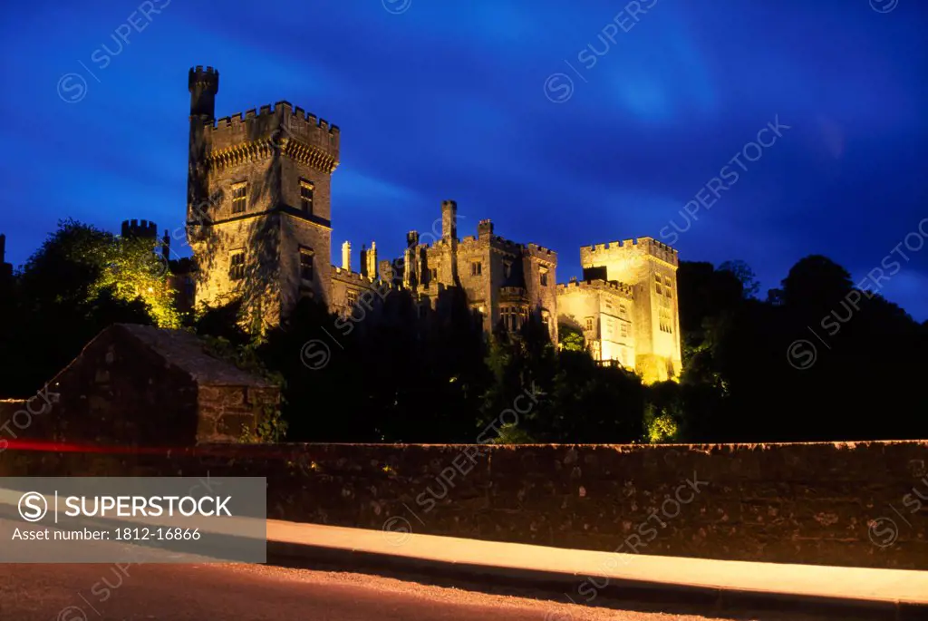Lismore, County Waterford, Ireland; Castle At Night