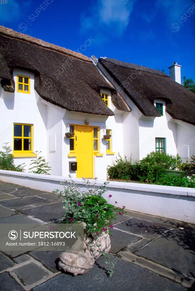 Dunmore East, County Waterford, Ireland; Thatched Cottages