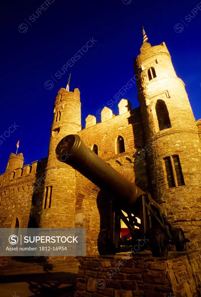 Macroom, County Cork, Ireland; Castle With Cannon