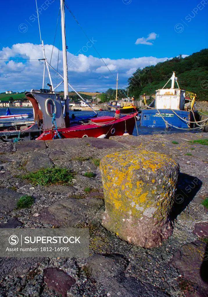 Arthurstown Pier, County Wexford, Ireland; Boats In Harbor