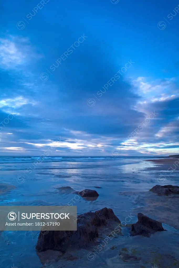 Fanore, County Clare, Ireland; Beach At Sunset