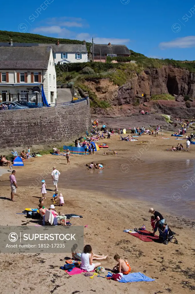 Dunmore East, County Waterford, Ireland; Beach And Fishing Village