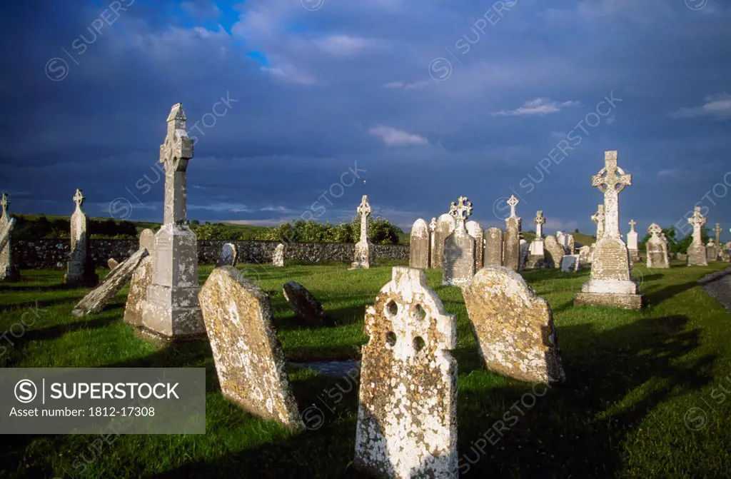Graveyard, Clonmacnoise, County Offaly, Ireland