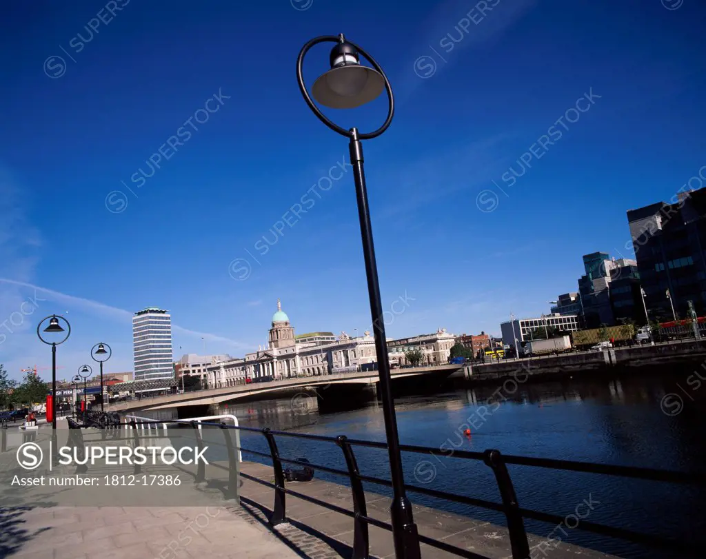 River Liffey, Dublin City, Ireland; Cityscape And Waterfront