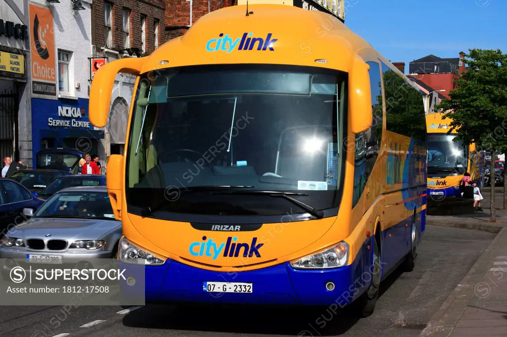 Cork City, County Cork, Ireland; City Buses In Traffic
