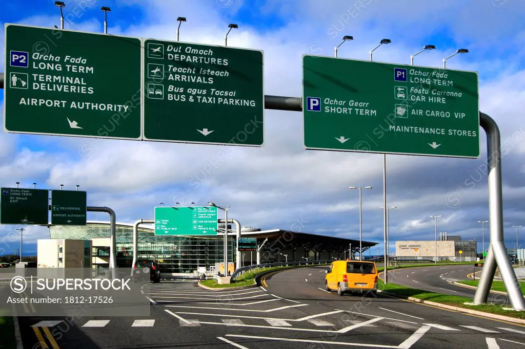 Belfast, County Antrim, Ireland; Highway Entrance To Airport