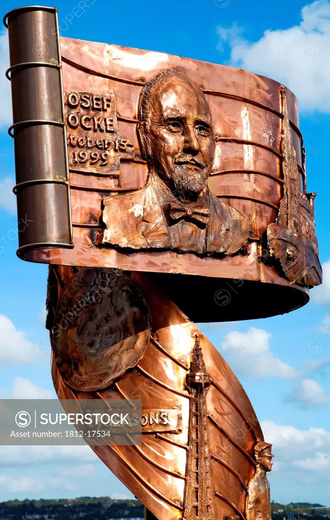 Derry City, County Derry, Ireland; Statue Of Tenor Josef Locke