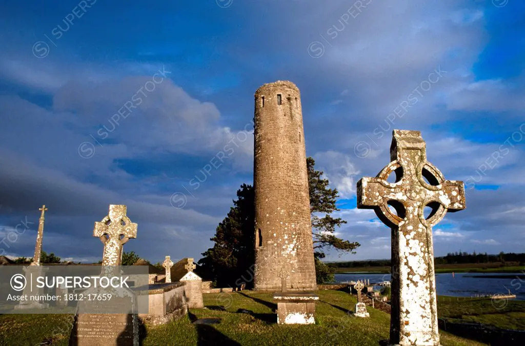Round Tower And Cemetery, Ireland