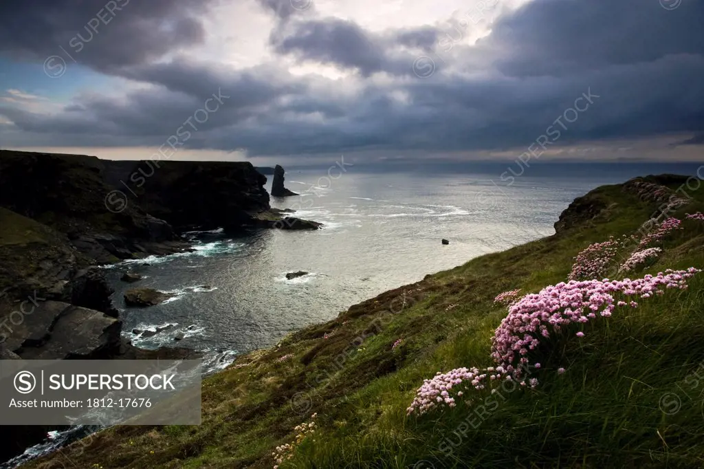 Loop Head, County Clare, Ireland; Seascape With Cliffs