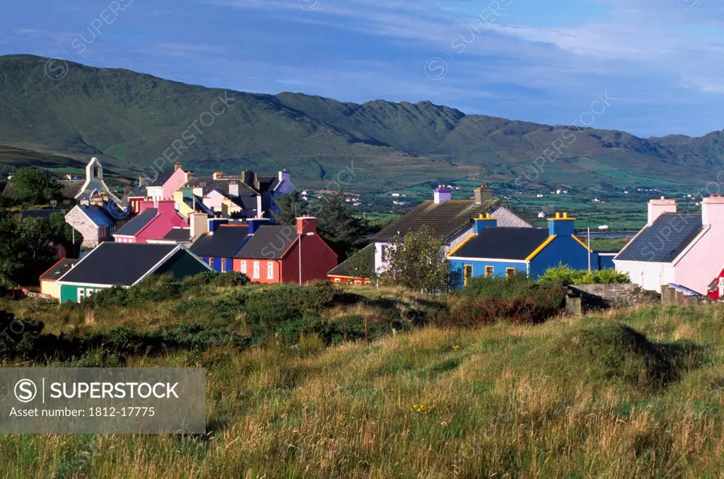 Eyeries Village, County Cork, Ireland; Rooftops Of Irish Village