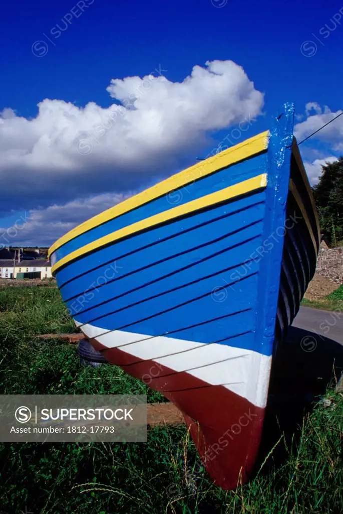 Arthurstown, County Wexford, Ireland; Close-Up Of Bow Of Boat