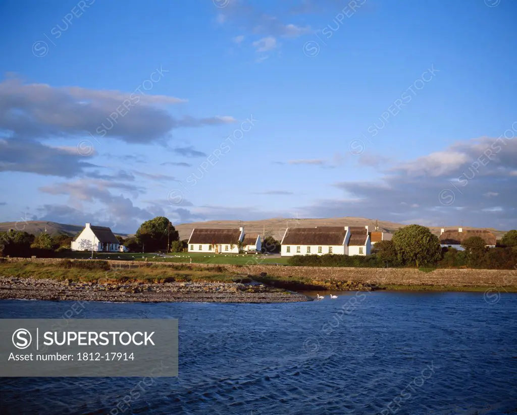 Ballyvaughan,Co Clare,Ireland;Houses Along Coastline