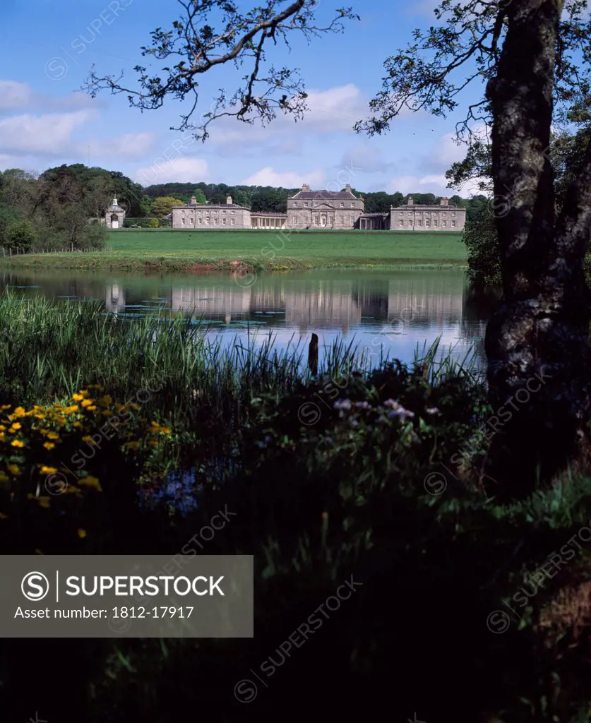 Blessington,Co Wicklow,Ireland;View Across A Lake To Russborough House