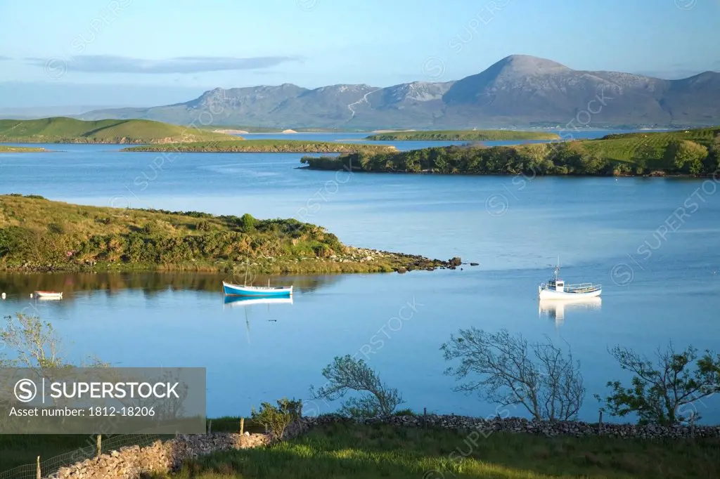 Co Mayo, Ireland; Evening View Across Clew Bay To Croagh Patrick