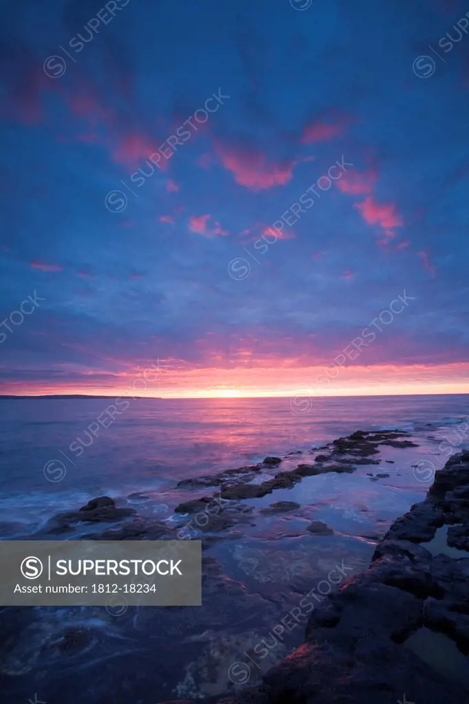 Killala Bay, Co Sligo, Ireland; Bay At Sunset
