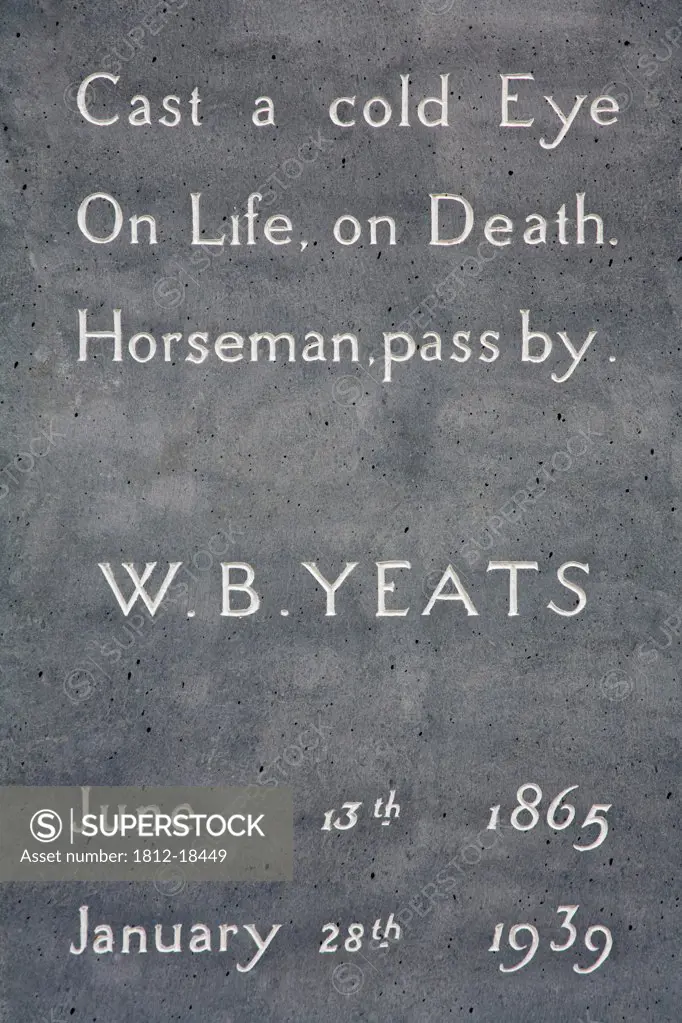 Headstone Of W. B. Yeats, Drumcliffe, County Sligo, Ireland