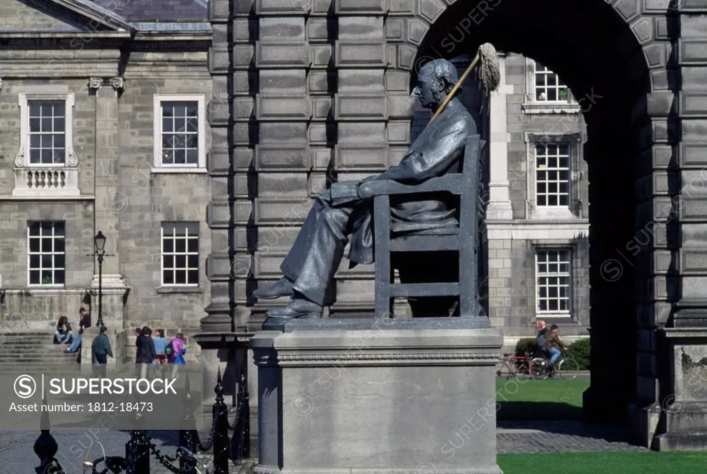Statue At Trinity College, Dublin City, County Dublin, Ireland