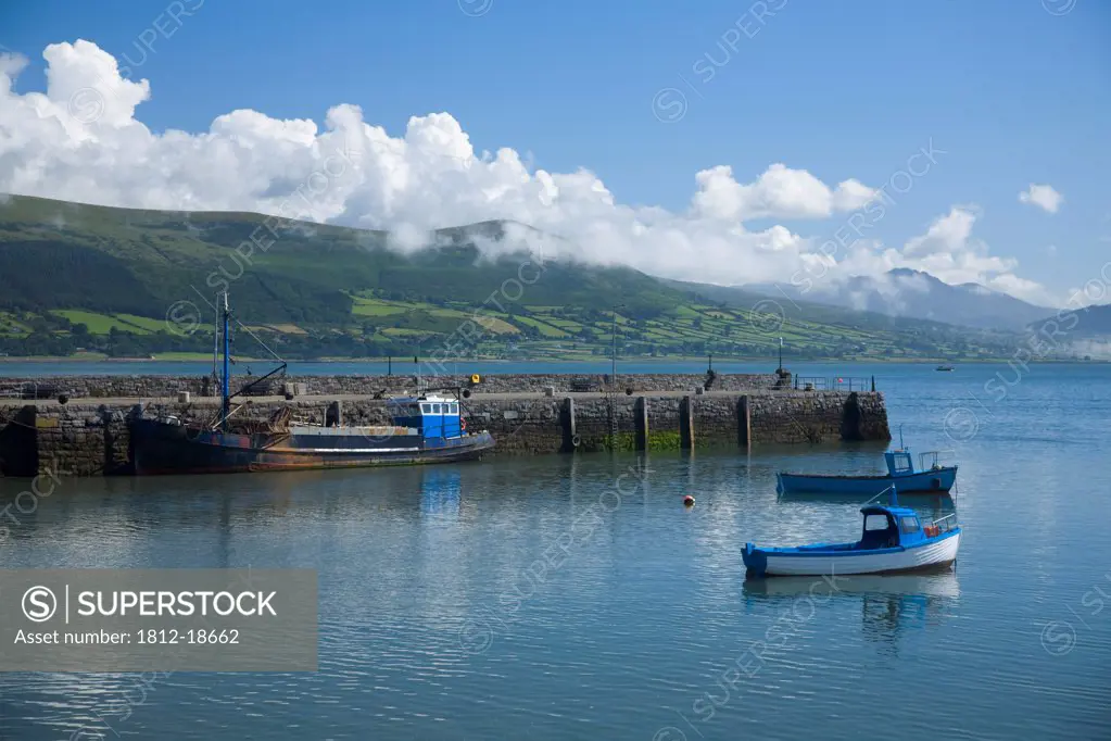 Boats In Dock, Carlingford, County Louth, Ireland