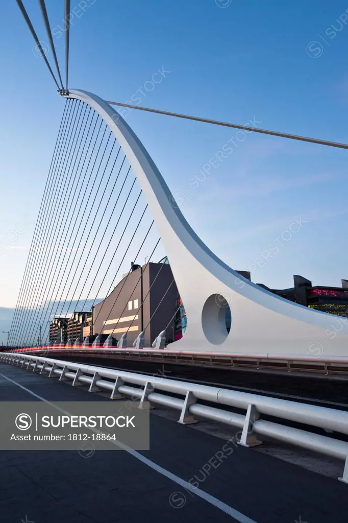 Dublin, Ireland; Samuel Beckett Bridge Spanning The River Liffey