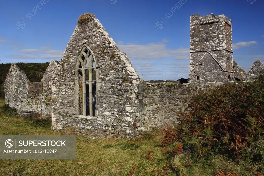 Sherkin Island Abbey On Sherkin Island Off The West Cork Coast In Munster Region; Sherkin Island, County Cork, Ireland