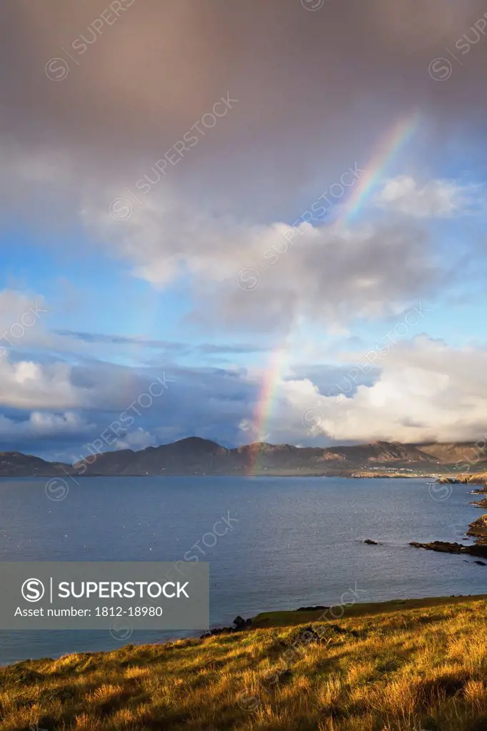 Rainbow Over Garnish Bay And Slieve Miskish In West Cork; County Cork, Ireland