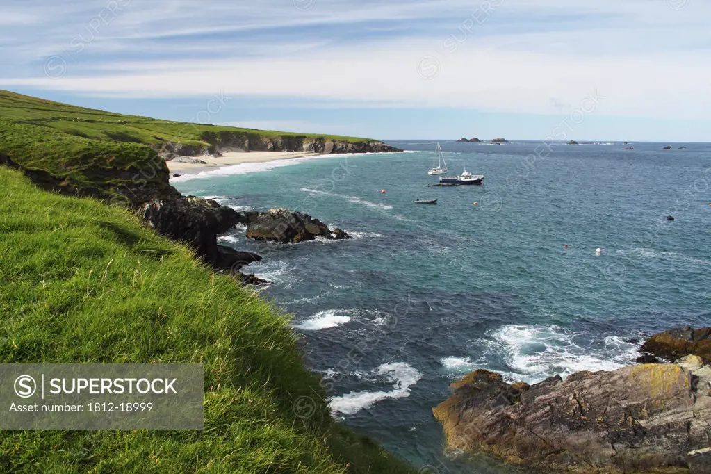 Beach On Blasket Island In Munster Region; County Kerry, Ireland