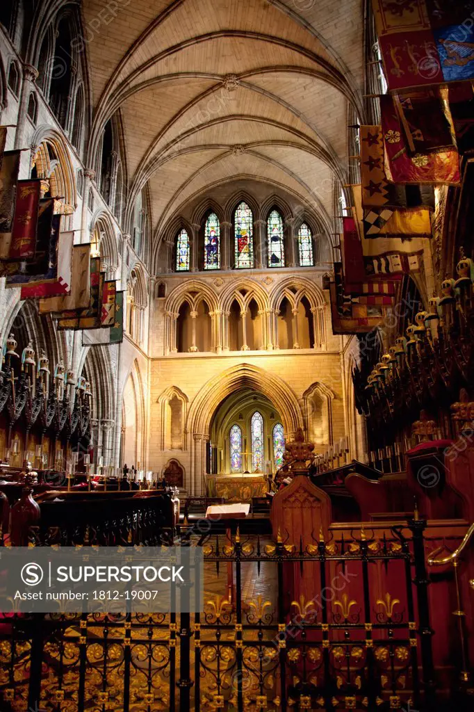 Interior Of Christ Church Cathedral; Dublin, County Dublin, Ireland