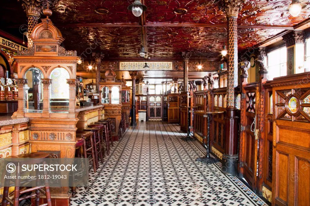 Inside The Crown Bar; Belfast City, County Antrim, Ireland