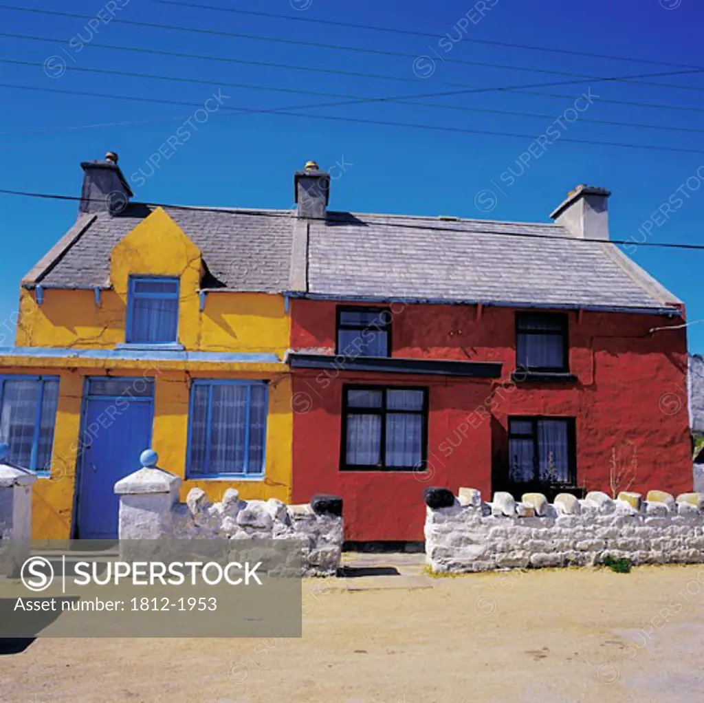 Tory island, Co Donegal, Ireland, colorful buildings