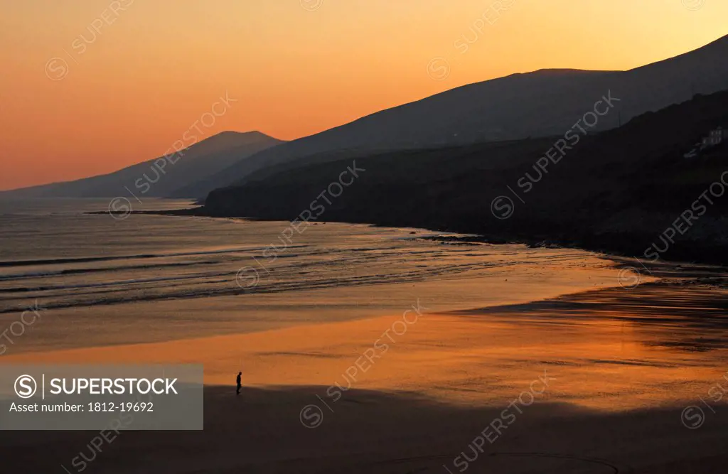 Sunset Over Inch Beach On The Dingle Peninsula; County Kerry Ireland