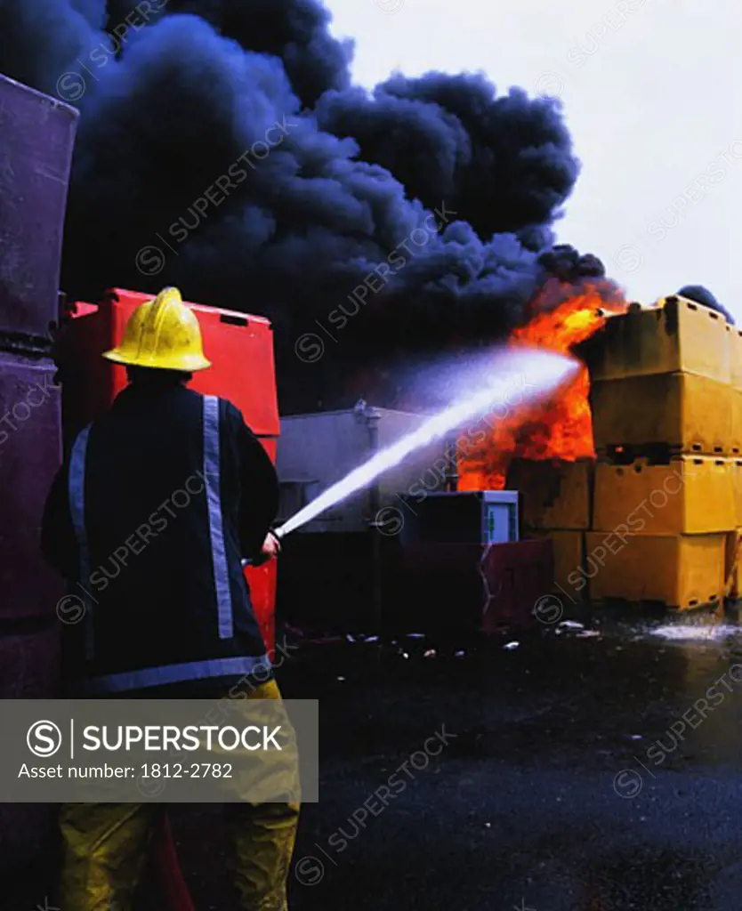 Fire, Container Blaze on back, of Lorry - Howth Co Dublin