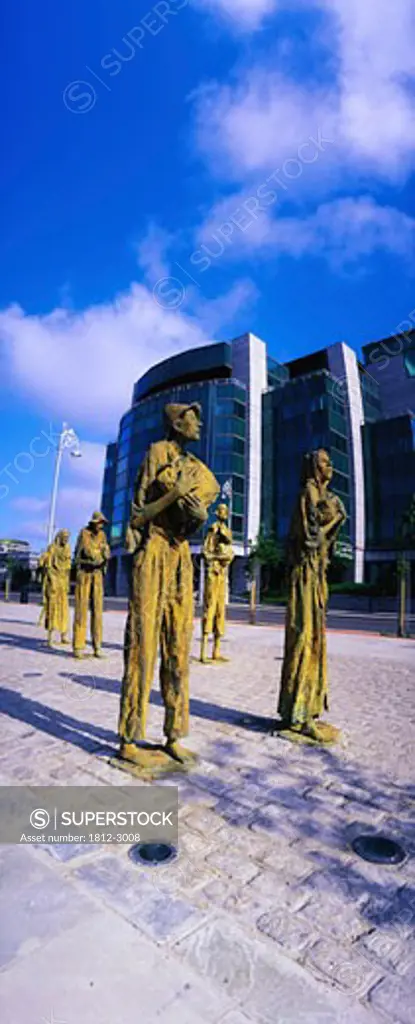 Dublin City, Custom House Docks, Famine Sculpture