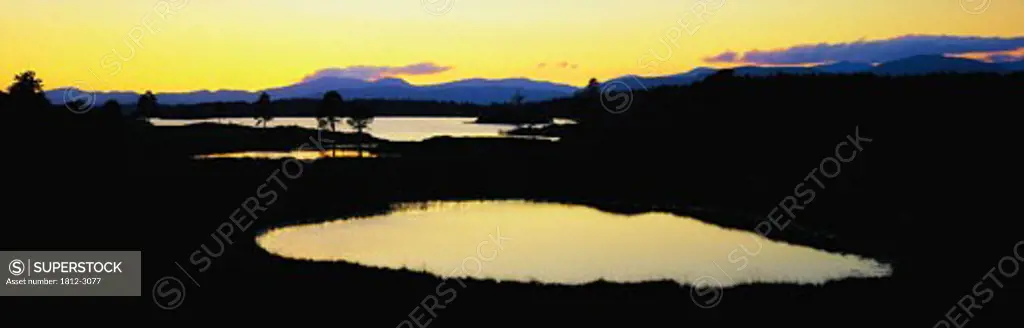 Inchquinn Lake at Sunset, Beara Peninsula, Co Kerry, Ireland