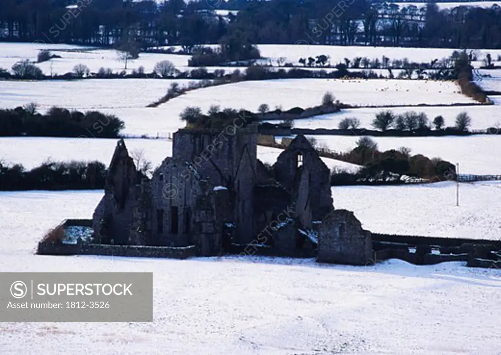 Irish Snow Scenes, CO Tipperary, Hore Abbey
