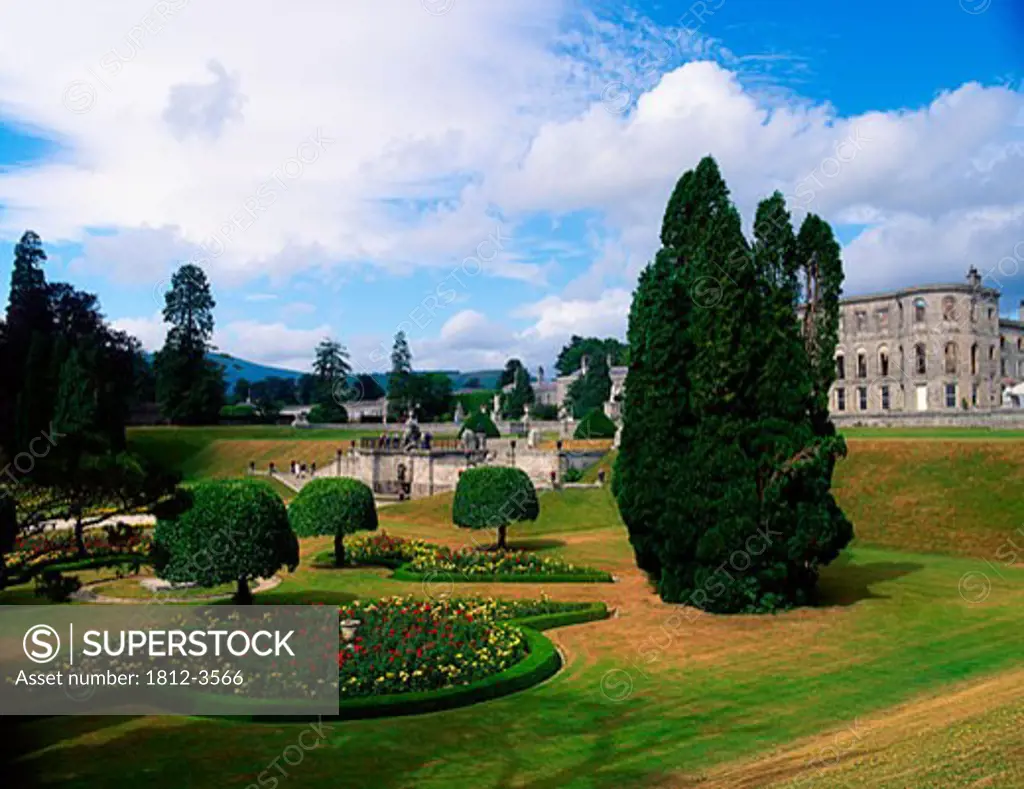 Powerscourt Gardens Co wicklow, Terrace and Grand Staircase, Summer