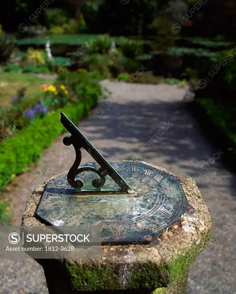 Altamont Co Carlow, Sundial on the Broad Walk, Summer