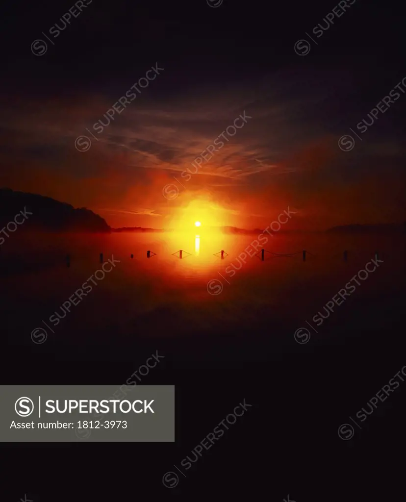 Sunrise over Lough Key, Doonshore, Near Boyle, Co Roscommon, Ireland
