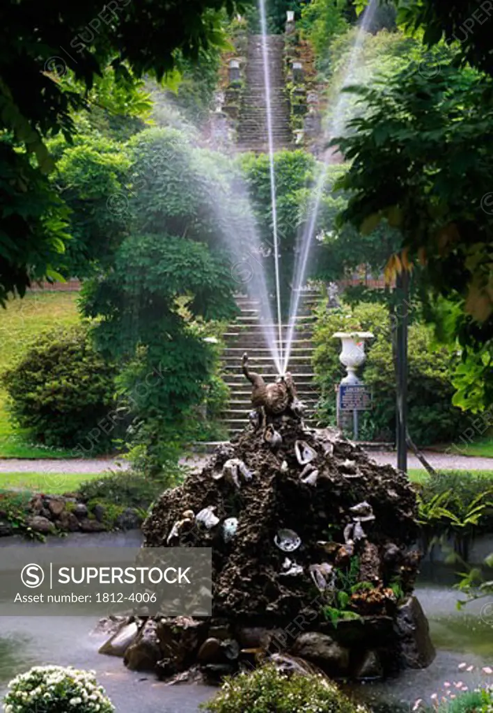 Fountain in the Pergola, Italian Garden, Bantry House, Co Cork, Ireland